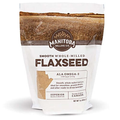 Manitoba Milling Co.'s Smooth Whole Milled Flaxseed has more omega 3 fatty acids than flaxseed meal